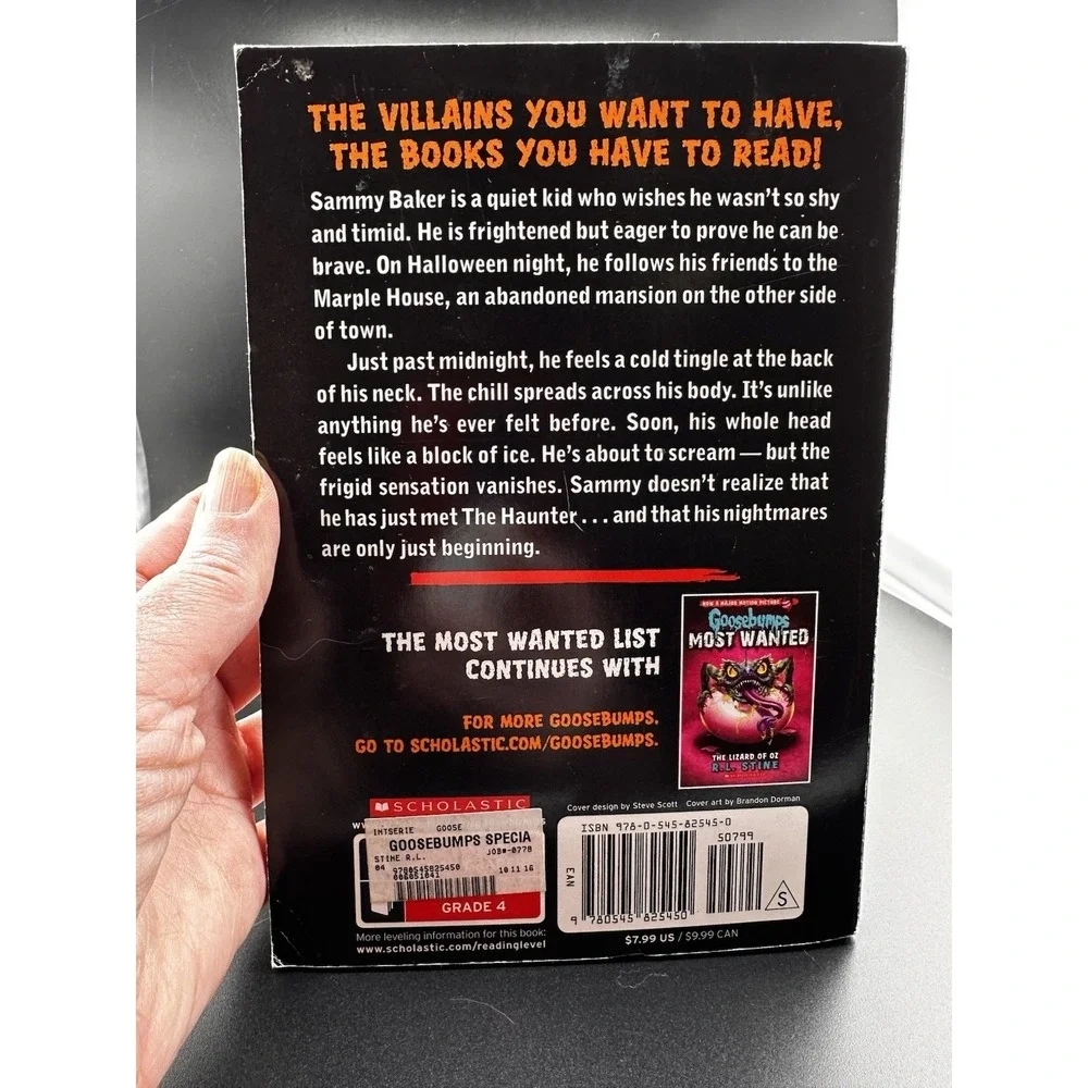 1st Print‎ #4 The Haunter Special Edition Goosebumps Most Wanted Book R.L. Stine